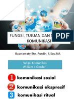 Fungsi, Tujuan Dan Strategi Komunikasi