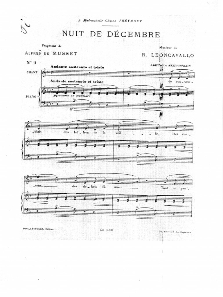 Nuit de Decembre LeonCavallo PDF