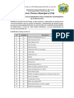 Acta de Entrega de La Caja de Herramientas para La Operación y Mantenimiento Del Sistema de Agua