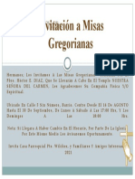 Invitación A Misas Gregorianas