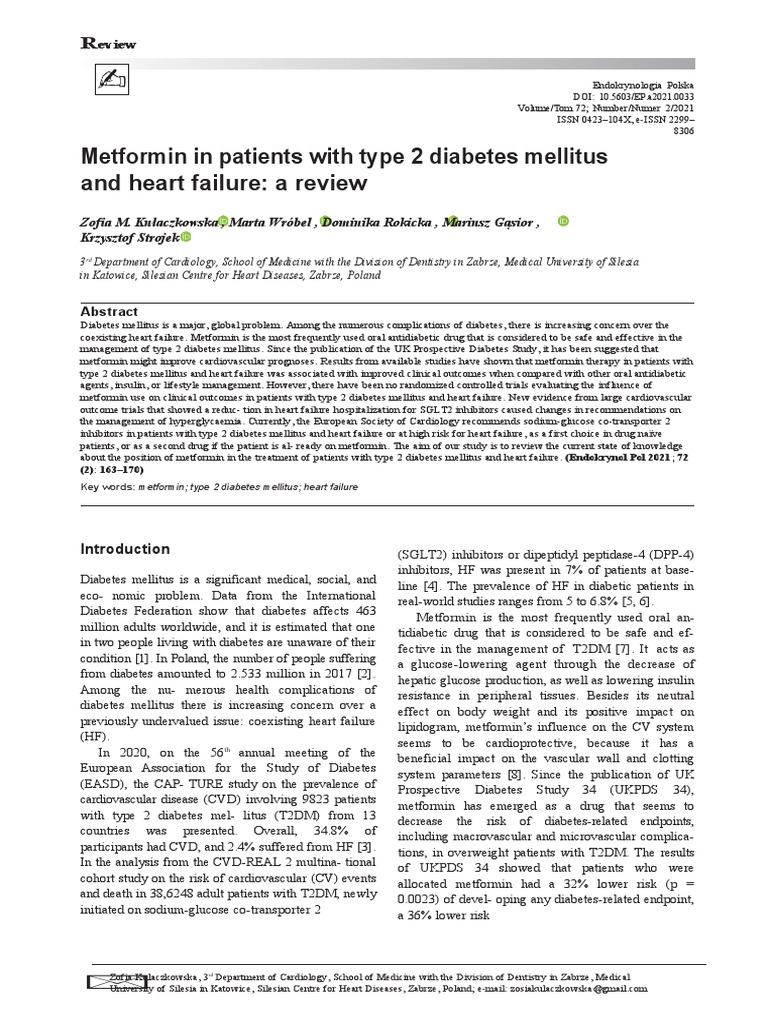 Metformin In Patients With Type 2 Diabetes And Kidney Disease – CBPG