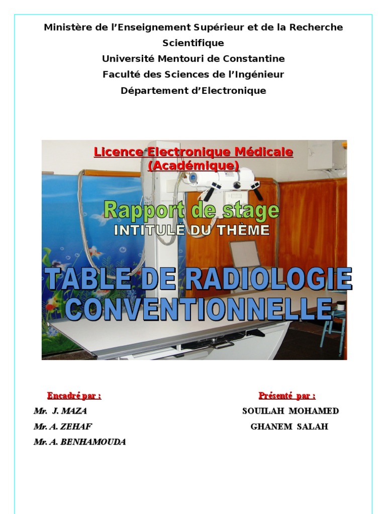 Rapport de Stage Doc  Médecine  Radiologie