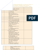 Application Format Claiming Reimbursement of Certification Charges