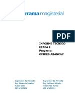 Informe Tecnico Etapa 1 Ofides Abancay