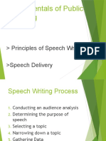 Speech Writing Process and Speech Pattern