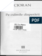 Cioran, Pe Culmile Disperarii (2000), Fragmente de Seminar