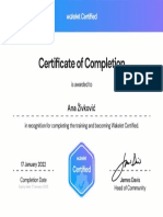Wakelet Certified Course Certificate