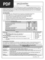 PAF 4OF/M Course Outline: Grade 12 Personal Fitness