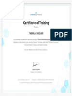 Financial Modeling and Valuation Training - Certificate of Completion