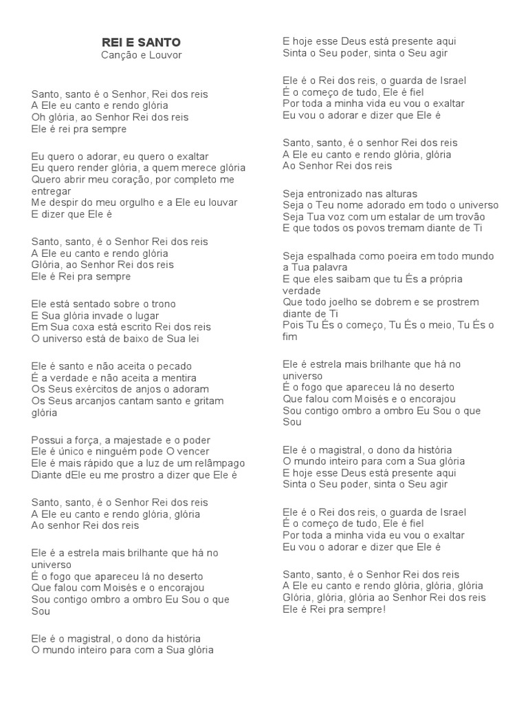 Rei e Santo | PDF | Deus | Santo
