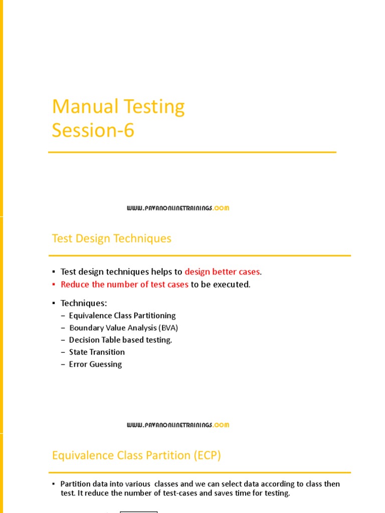Manual testing session 6 www pavanonlinetrainings pdf software