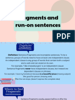 Fragments and run-on sentences explained