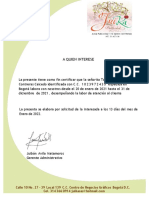 Certificacion Laboral Contreras Tatiana