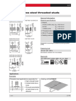 X-BT Stainless Steel Threaded Studs: Dimensions Product Data General Information