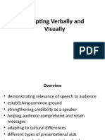 3. Visual and Verbal adaptation of your Presentation