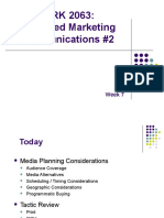 MARK 2063 - Media Planning II - Scheduling, & Print - OOH