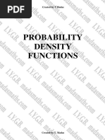 Probability Density Functions: Created by T Madas