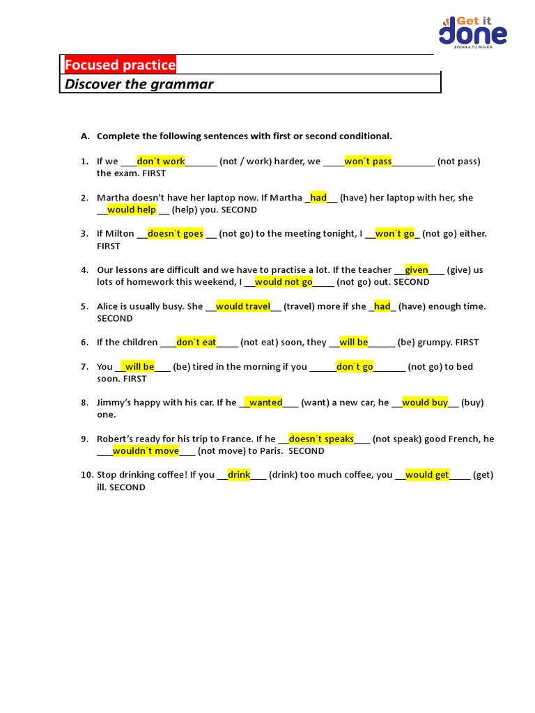 Conditional Sentences Practice Exercise | PDF | Language Arts & Discipline