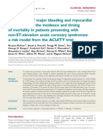 Associations of Major Bleeding and Myocardial Infarction