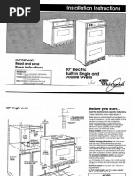 30" Electric Built-In Single and Double Ovens: Important: Read and Save These Instructions