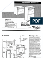 30" Electric Built-In Single and Double Ovens: Important: Read and Save These Instructions