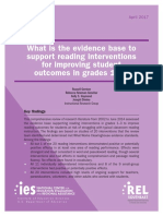 What Is The Evidence Base To Support Reading Interventions For Improving Student Outcomes in Grades 1-3?