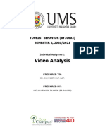 Video Analysis: Tourist Behavior (By30603) SEMESTER 2, 2020/2021