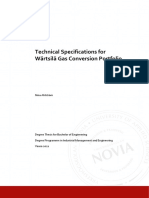 Technical Specifications For Wärtsilä Gas Conversion Portfolio