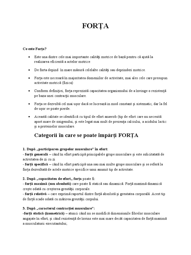 Ed. Fizica Forta | PDF