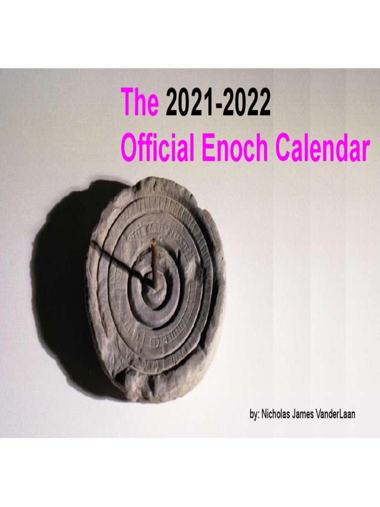 The 20212022 Official Enoch Calendar PDF Jewish Holidays