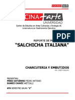 Reporte - Salchicha Italiana Charcuteria