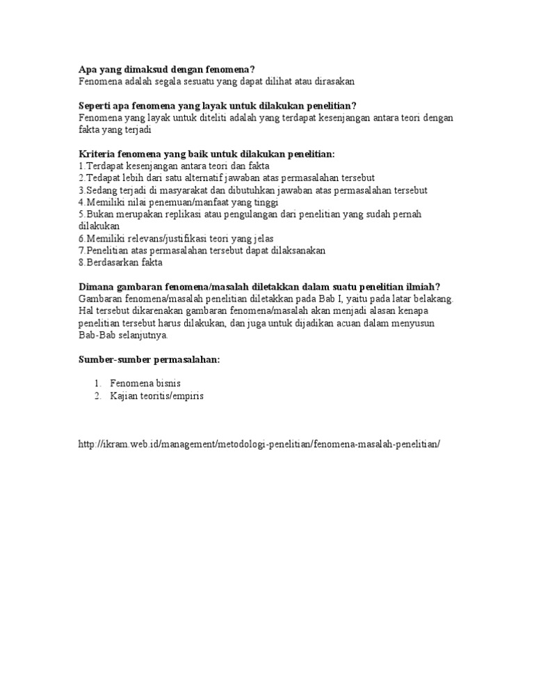 Apa Yang Dimaksud Dengan Fenomena