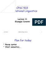 CPSC 503 Computational Linguistics: Giuseppe Carenini