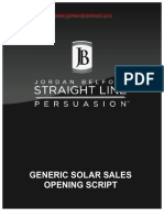 Generic Solar Sales Opening Script