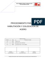 02-CA-CP-PC-03 - Procedimiento para El Habilitado y Colocación de Acero REV02