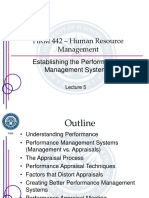 HRM 442 - Human Resource Management: Establishing The Performance Management System