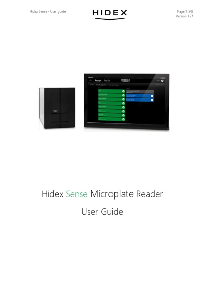 HIDEX Sense Microplate Reader PDF File Format Comma Separated Values