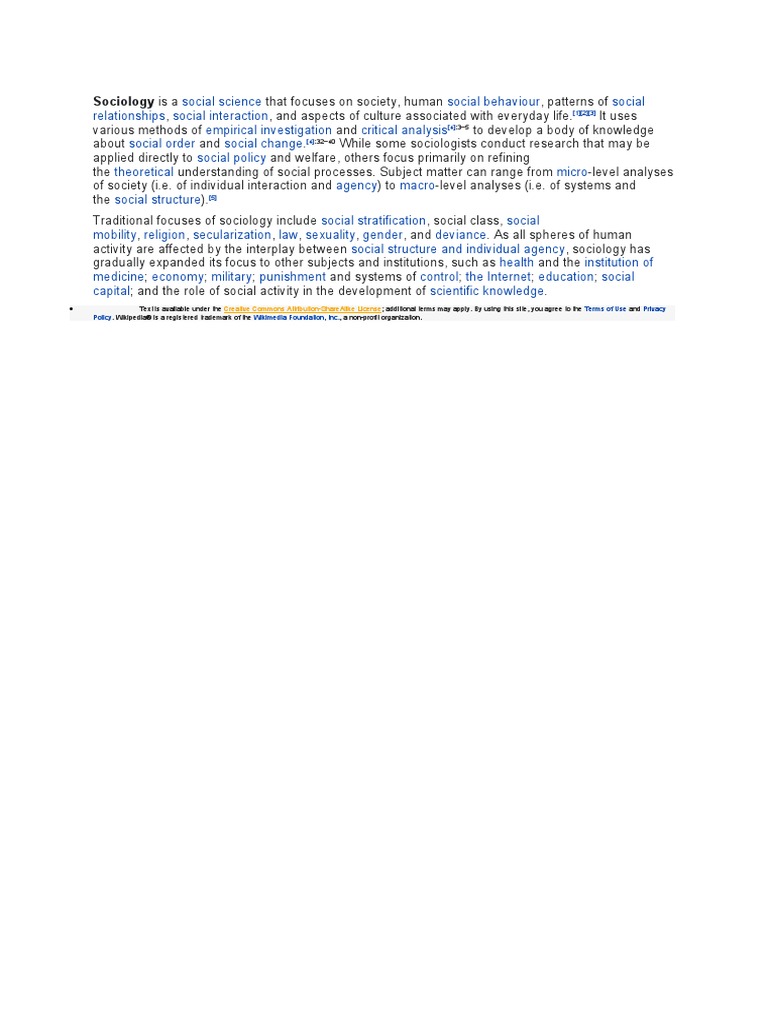 Sociology | PDF | Science & Mathematics