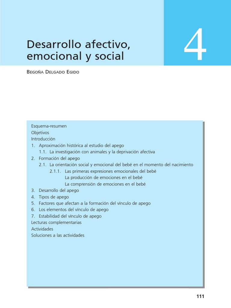 Desarrollo Afectivo y Apego Infantil | PDF | Teoría de apego | Las ...