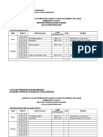 JADWAL KULIAH SEMESTER GANJIL 2021-2022 NON REGULER