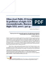 Elias Jose Palti El Tiempo de La Politica El Siglo