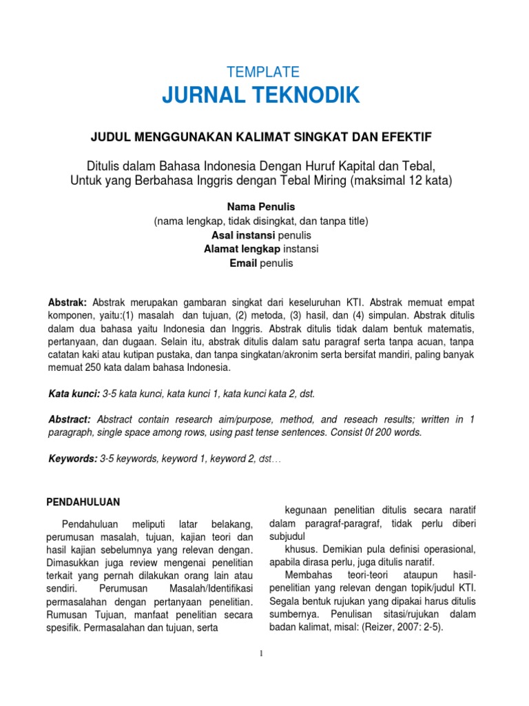 Template Jurnal | PDF