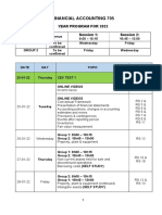 FRK 705 Year Programme 2022