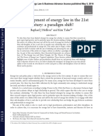 The Development of Energy Law in The 21st Century: A Paradigm Shift?