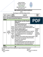 Weekly Home Learning Plan in Araling Panlipunan 9: Department of Education