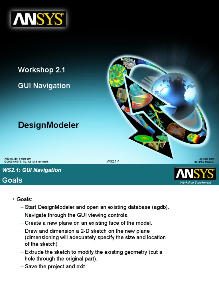 Designmodeler: Workshop 2.1 Gui Navigation | PDF | Extrusion ...