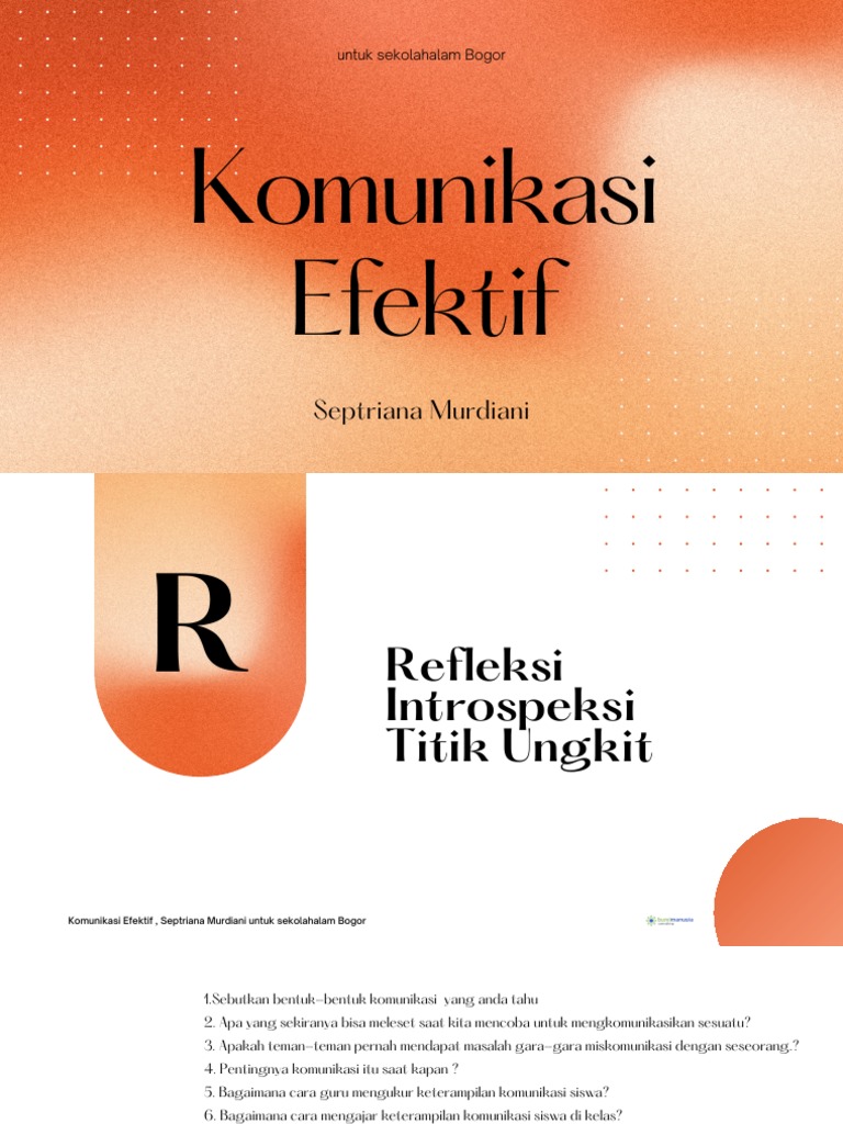 Strategi Komunikasi Efektif di Sekolah | PDF | Karier & Perkembangan