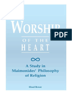 Ehud Benor, Worship of The Heart. A Study of Maimonides (Inglés)