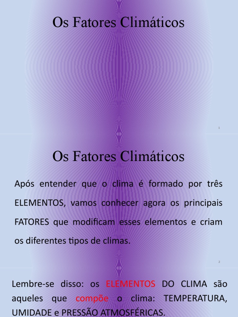 Elementos e Fatores do Clima | PDF | Clima | Mar