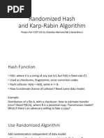 Randomized Hash and Karp-Rabin Algorithm